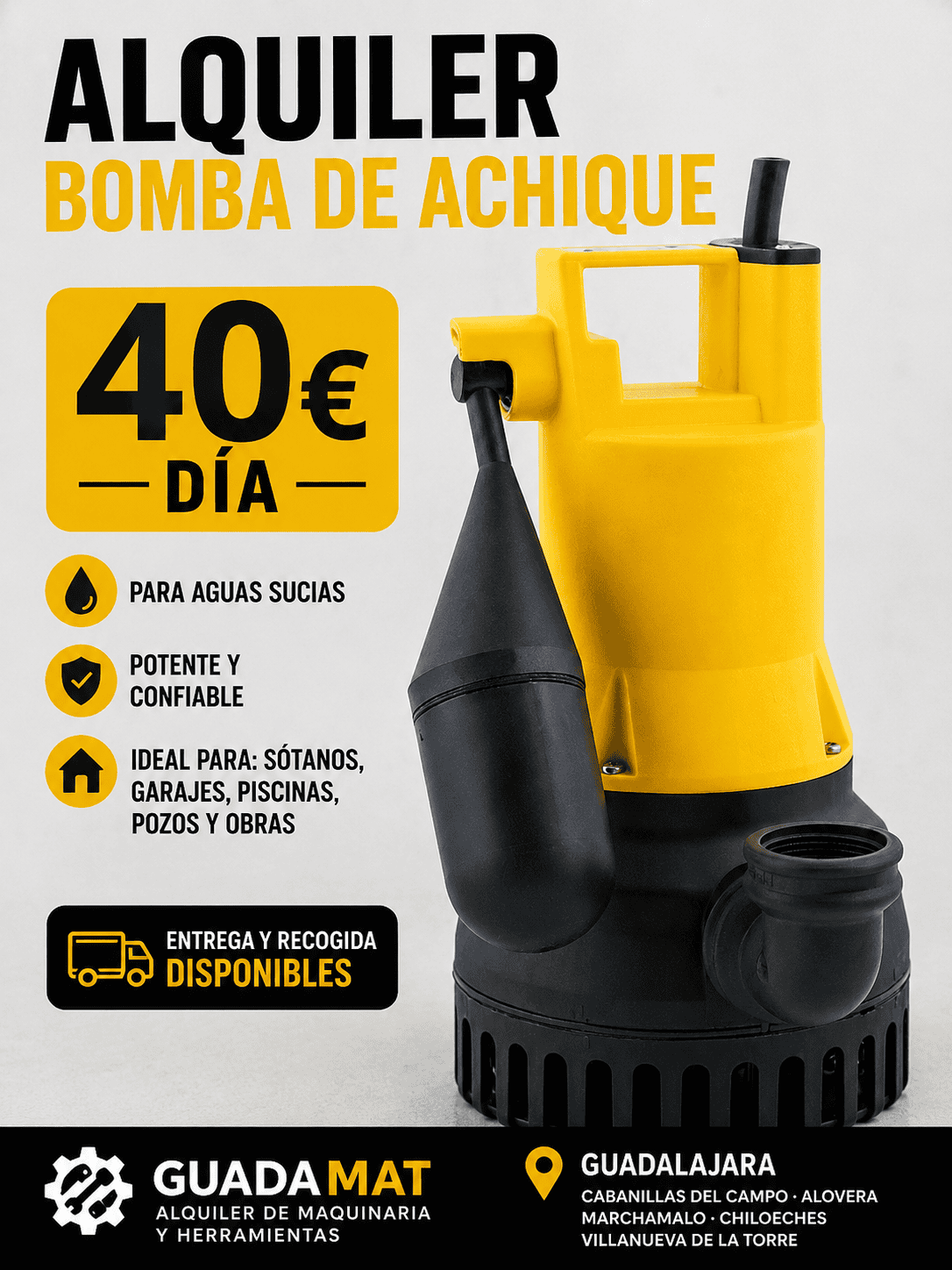 ALQUILER BOMBA DE ACHIQUE PROFESIONAL  GUADALAJARA website
