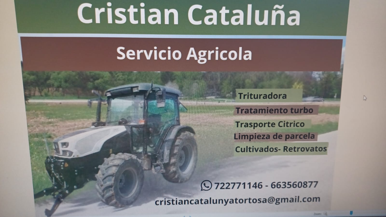 Servicios agrícolas website