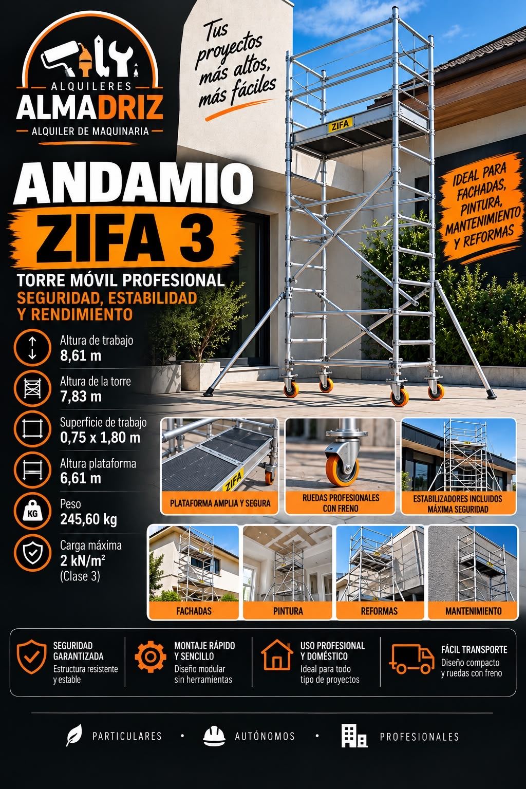 Alquiler andamio 9 metros altura website
