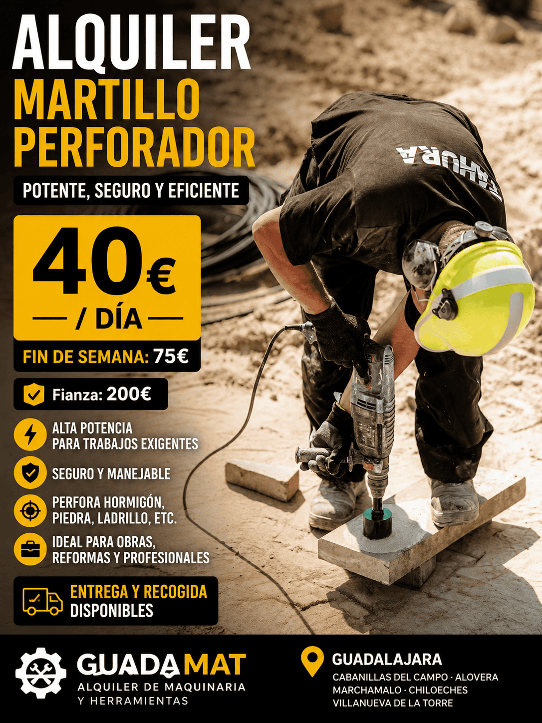 Alquiler martillo demoledor profesional Guadalajara website